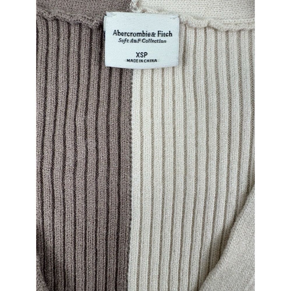 Abercrombie and fitch two tone cream and tan ribbed sweater dress - Picture 4 of 4